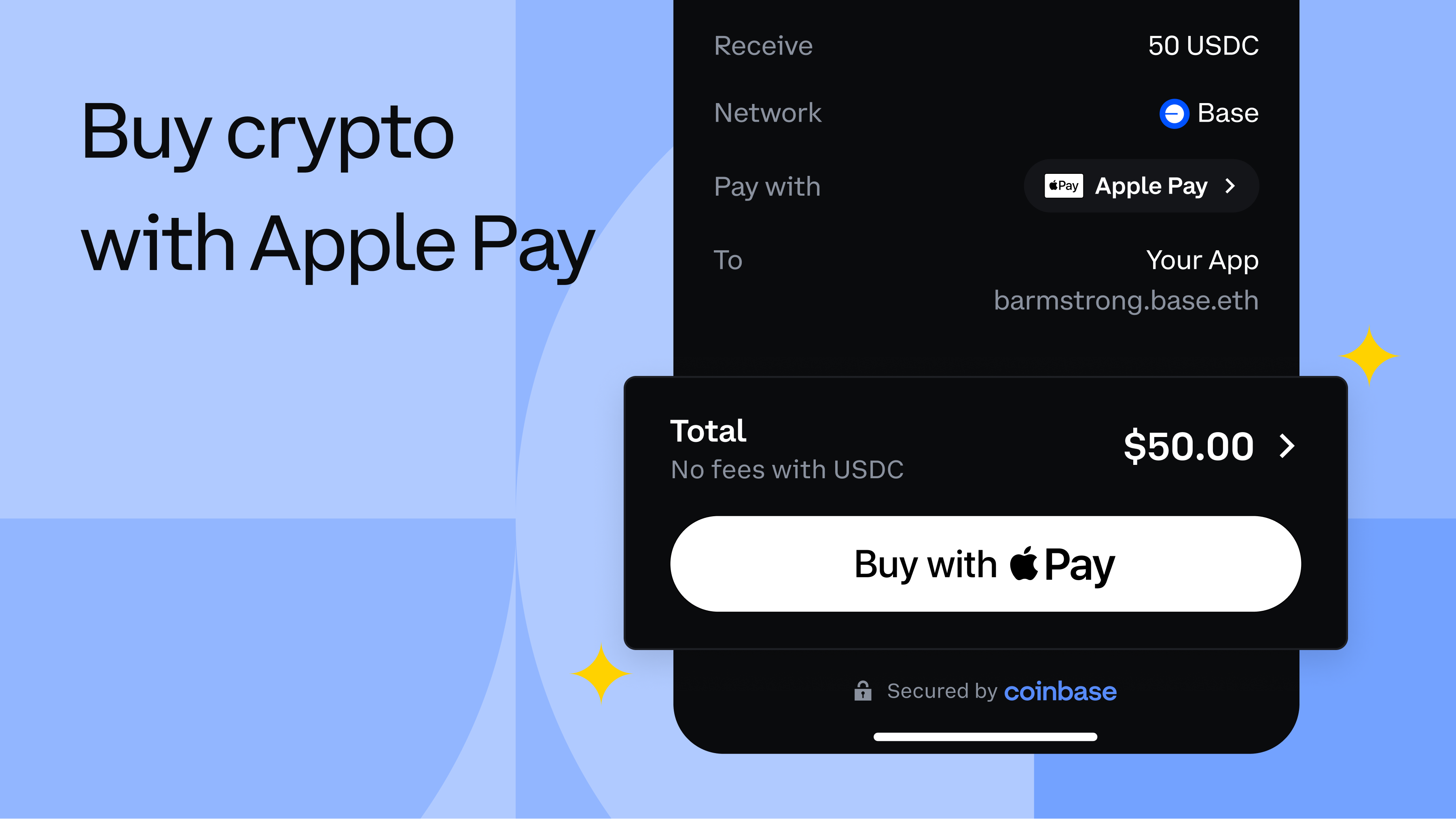 Illustration showing a decentralized application (dApp) integrating Coinbase x402 payment intents with a secure crypto wallet, representing seamless on-chain stablecoin payments over HTTP.