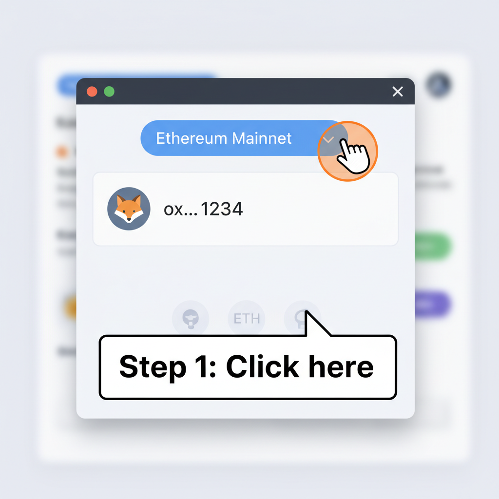 MetaMask wallet setup screen adding Base Sepolia testnet, clean UI, tutorial style